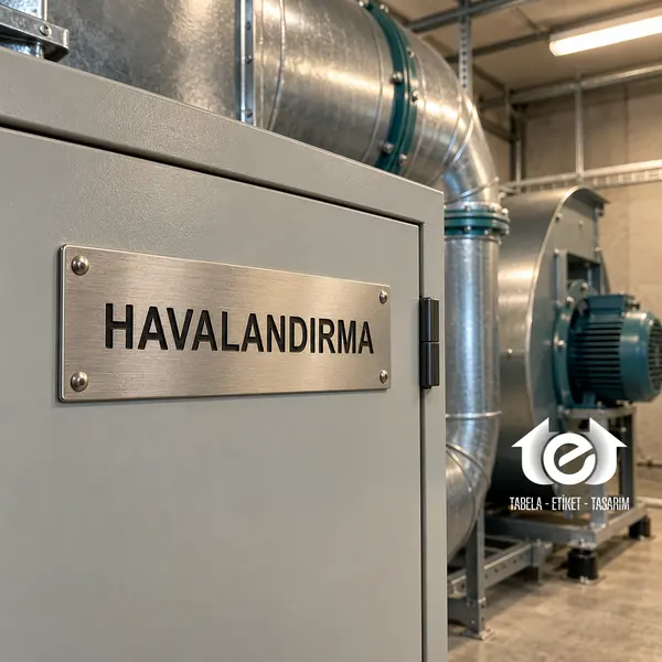 Asit İndirme Etiket – Tesis havalandırma dolabında HAVALANDIRMA plakası