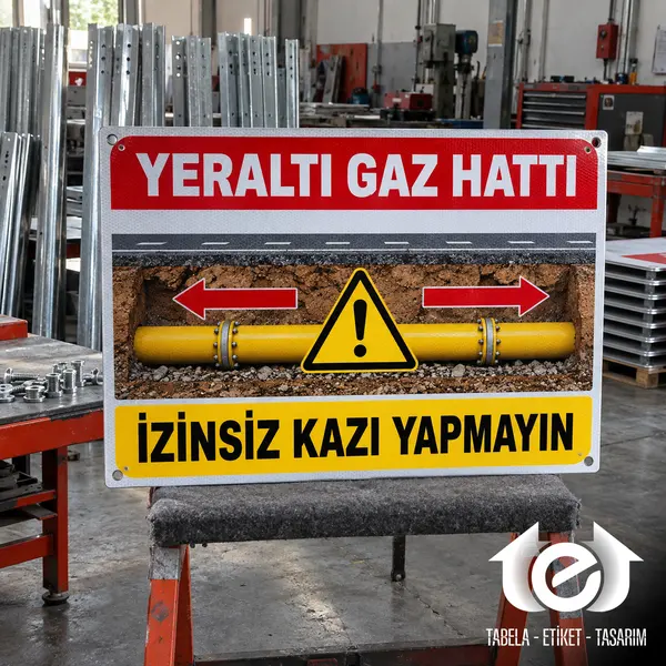 BOTAŞ Levhası – Yer altı gaz hattı uyarı levhası kalite kontrolü