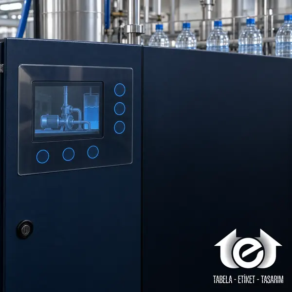 Leksan Etiket Üretimi – Dolum hattı kontrol kabininde panel