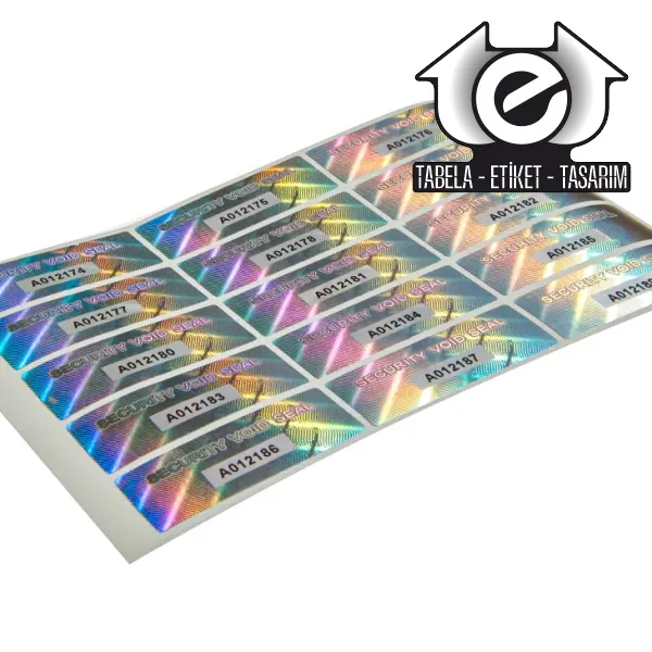 Numaratörlü Etiket (Hologram, Seri Numaralı) örnek görsel 2