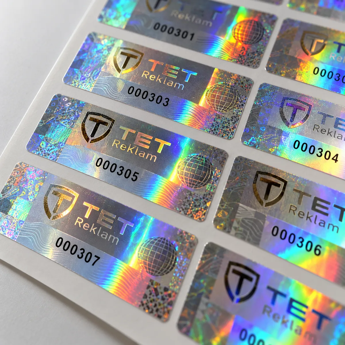 Numaratörlü Hologram Etiket
