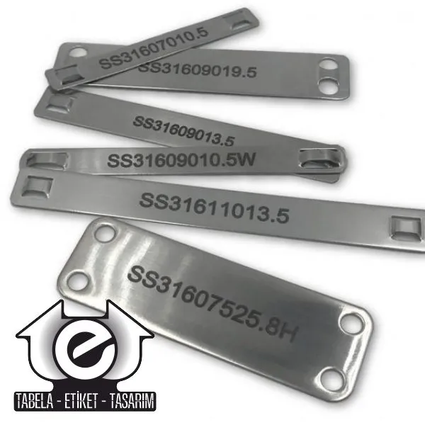 Paslanmaz Metal Etiket