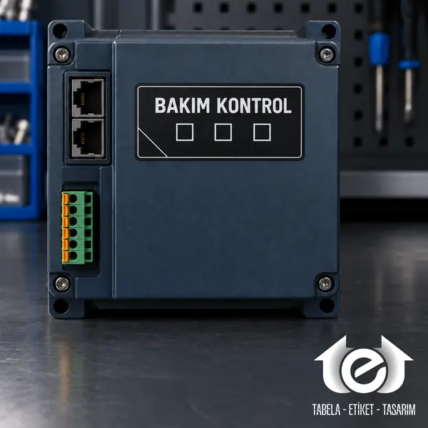 Tesa Etiket (Bantlı Etiket) Üretimi – Elektronik kontrol ünitesinde BAKIM KONTROL etiketi